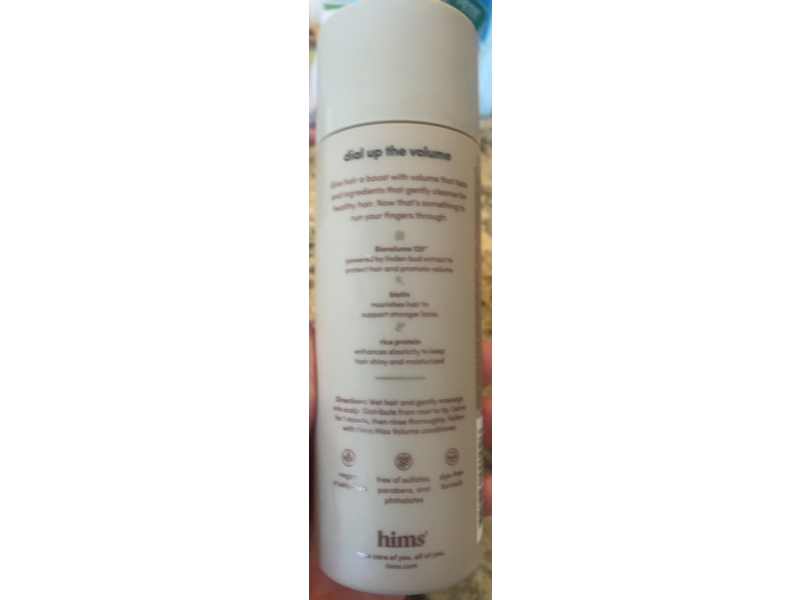 HIMS Max Volume Shampoo, Volumizing, 6.4 fl oz/190 mL