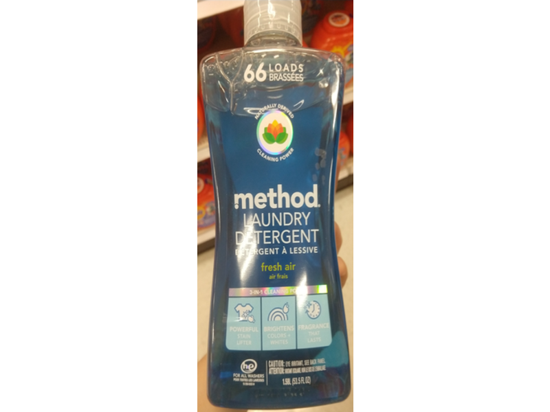 Method Laundry Detergent, Fresh Air, 66 Loads, 53.5 fl oz/1.58 L