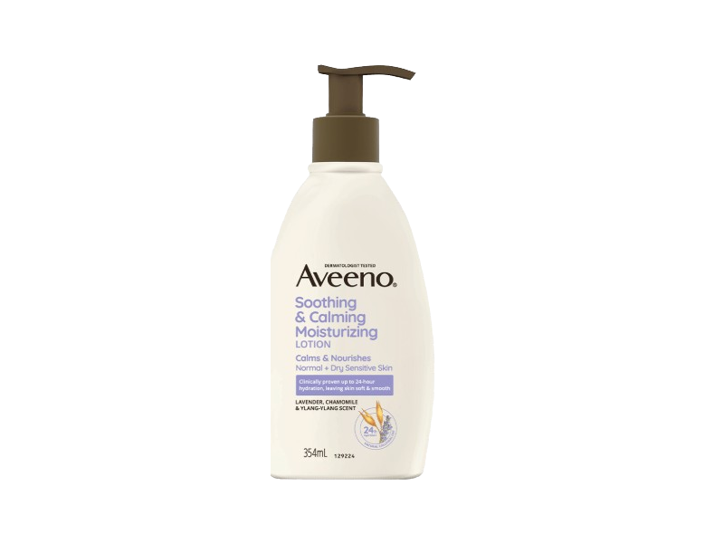Aveeno Soothing & Calming Moisturizing Lotion, Lavender, Chamomile & Ylang-Ylang, 354 mL