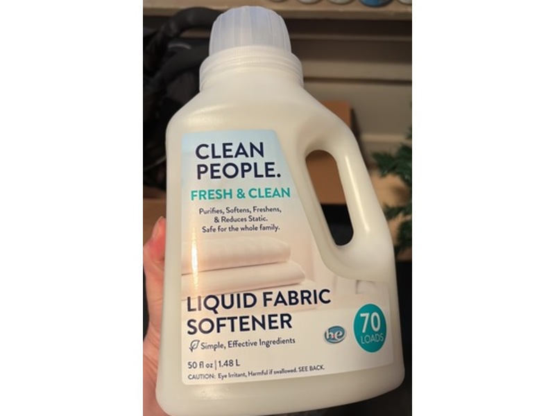 The Clean People Liquid Fabric Softener, Fresh & Clean, 70 Loads, 50 fl oz/1.48 L