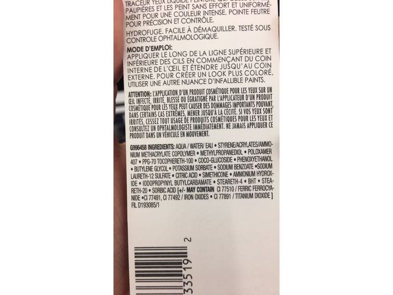 L'Oreal Paris Infallible Paints Liquid Eyeliner, 302 Electric Blue, 0.034 fl oz/1.0 mL