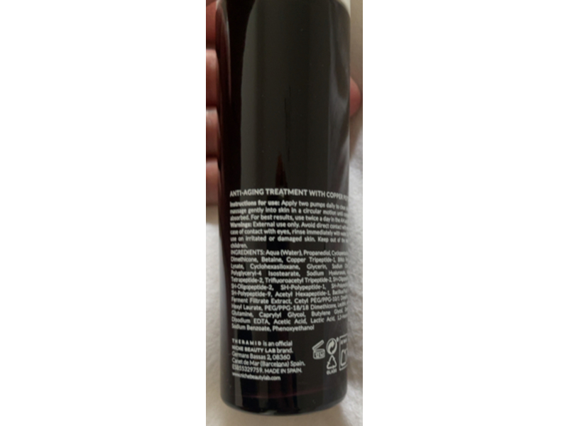 Theramid x Skincare Anti Aging Treatment, Copper Peptide, 1.69 fl oz/50 mL