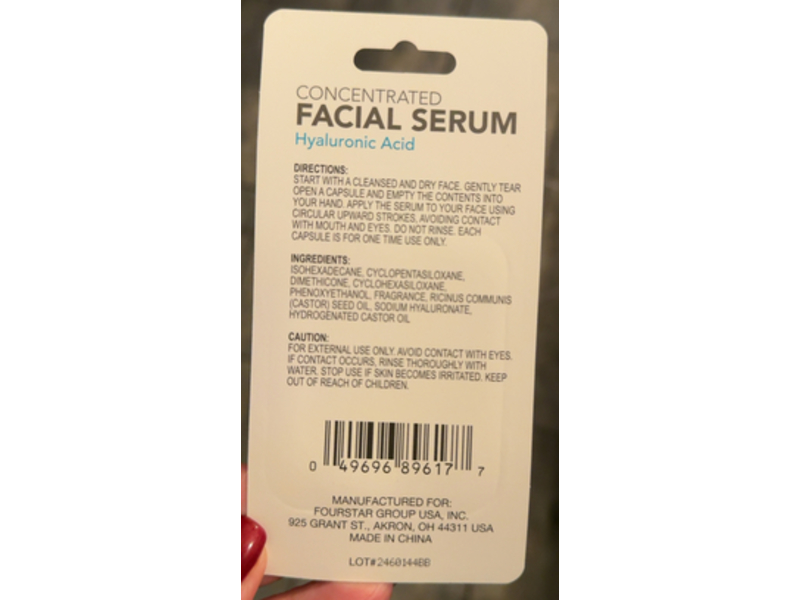 b.Pure Concentrated Facial Serum, Hyaluronic Acid, 0.13 fl oz/4 mL, 10 Count