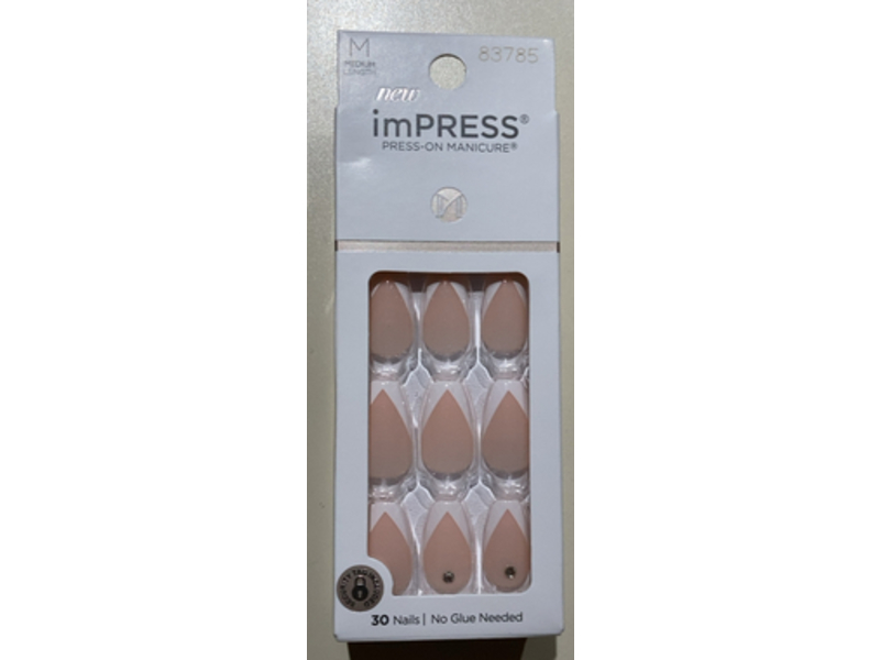 Kiss Impress Color Press-on Manicure, Medium Length, 30 Count