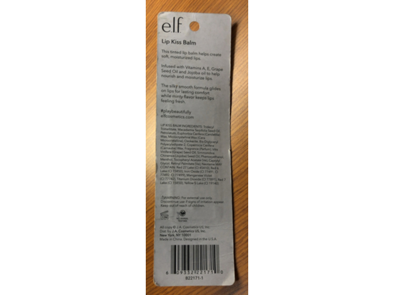 e.l.f Lip Kiss Balm, Bare Kiss, 0.15 oz/4.5 g