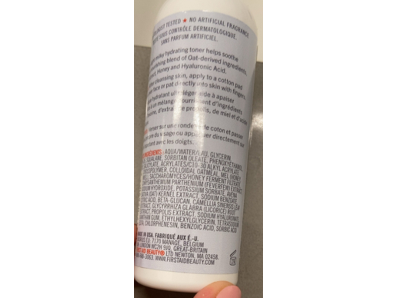 First Aid Beauty Ultra Repair Wild Oat Hydrating Toner, 3.4 fl oz/100 mL
