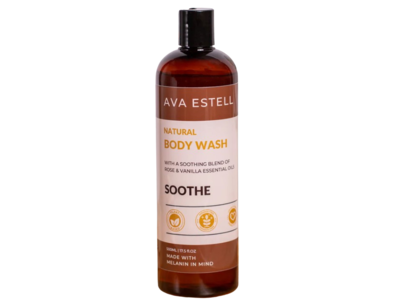 Ava Estell Natural Body Wash, Soothe, 17.5 fl oz/500 mL