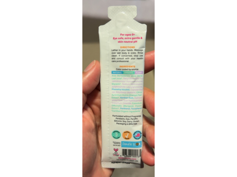 Beb Organic Bubbly Wash, 0.33 fl oz/10 mL