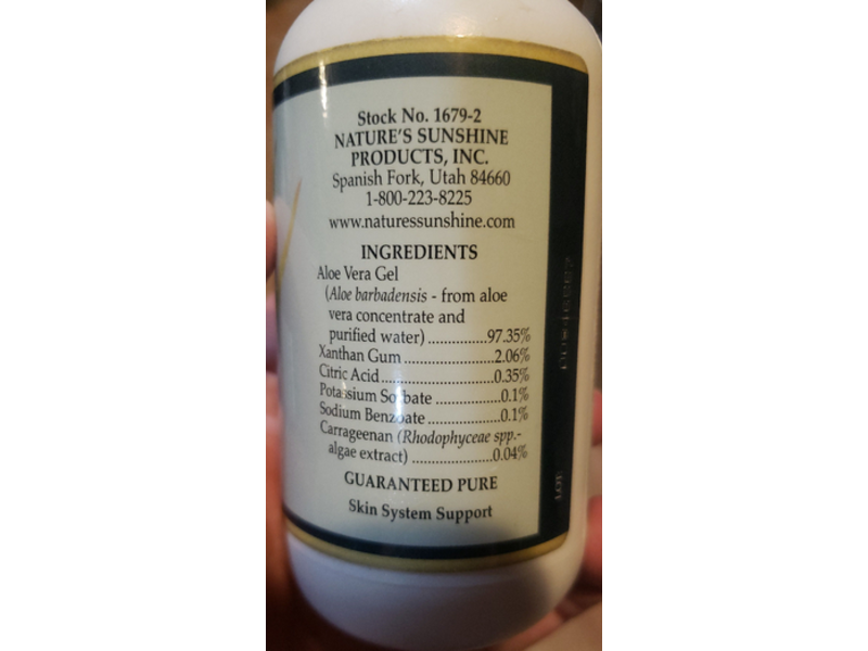 Nature's Sunshine Aloe Vera Gel, 8 fl oz/236.5 mL