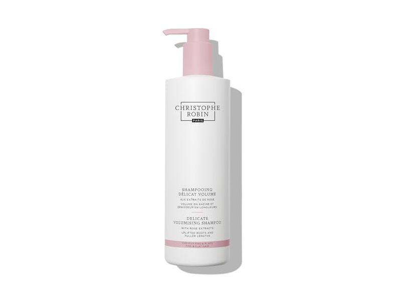 Christophe Robin Delicate Volumizing Shampoo, Rose Extracts, 16.9 fl oz/500 mL