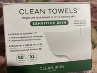Clean Skin Club Clean Towels, Sensitive Skin XL, 50 Count - thumbnail 2