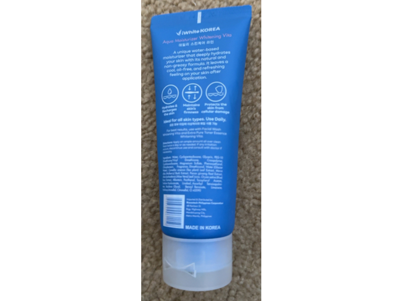 iWhite Korea Aqua Moisturizer, Whitening Vita, 80 mL