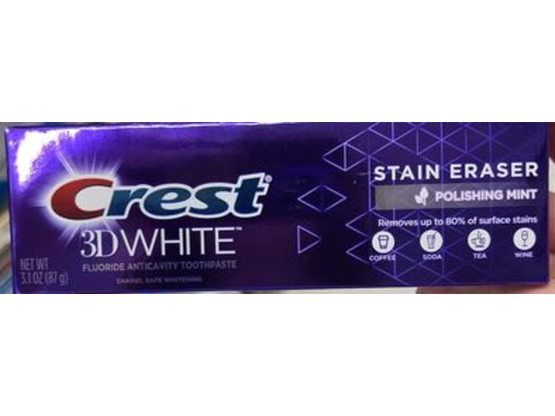 Crest Toothpaste, Polishing Mint, 3.1 oz/87 g, Pack Of 2