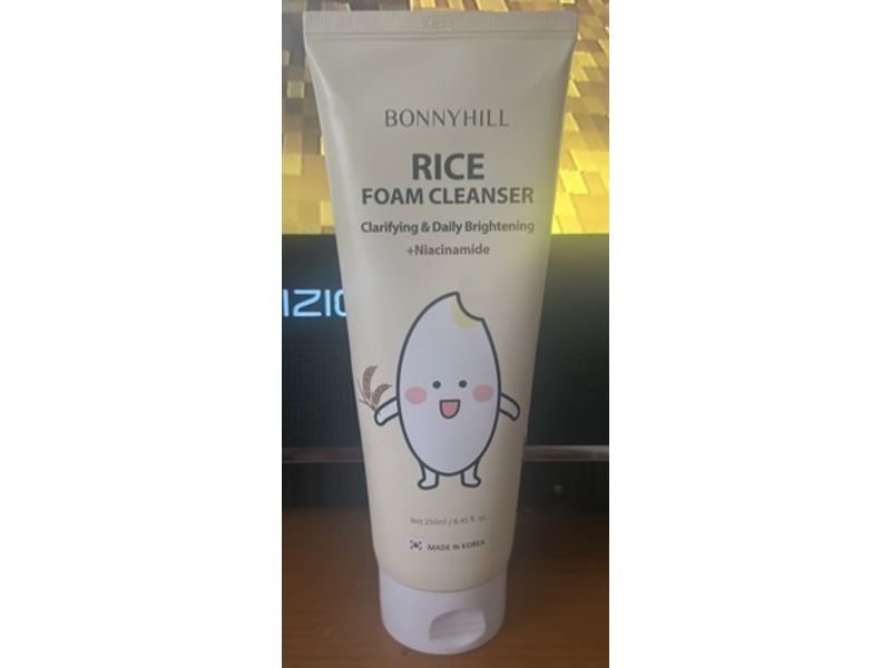 Bonnyhill Rice Foam Cleanser, + Niacinamide, 8.45 fl oz/250 mL