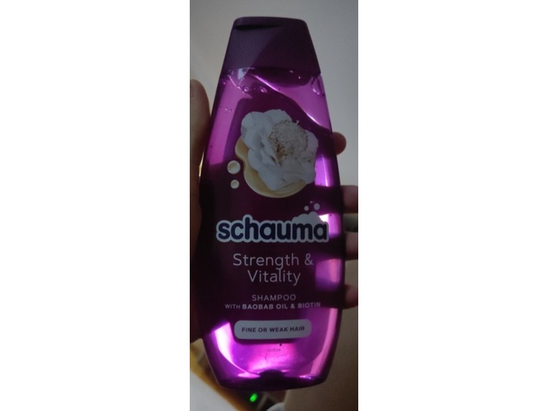 Schauma Strength & Vitality Shampoo, Baobab Oil & Biotin, 400 mL