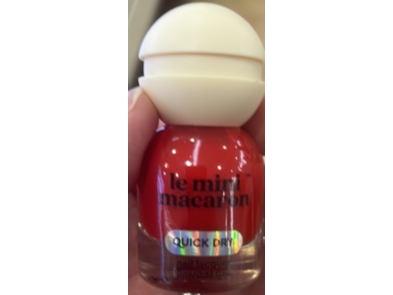 Le Mini Macaron Nail Lacquer, Cherry Red, 0.33 fl oz/10 mL