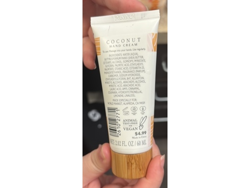 Addison & Gates Coconut Hand Cream, 2.02 fl oz/60 mL