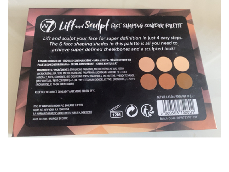 W7 Lift & Sculpt Face Shapping Contour Palette Kit