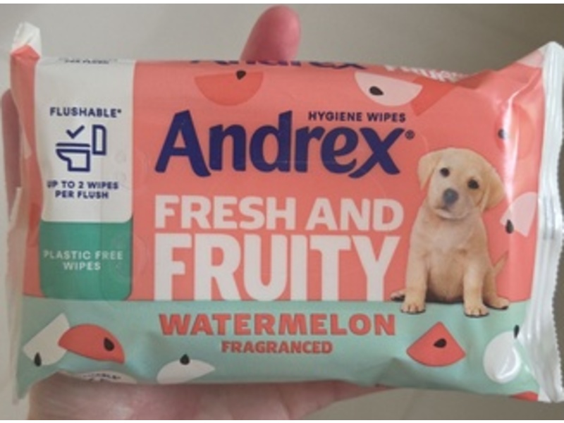 Andrex Fresh And Fruity Hygiene Wipes, Watermelon, Pack Of 12