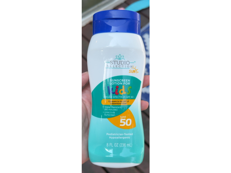 Studio Selection Sunscreen Lotion For Kids, SPF 50, 8 fl oz/236 mL