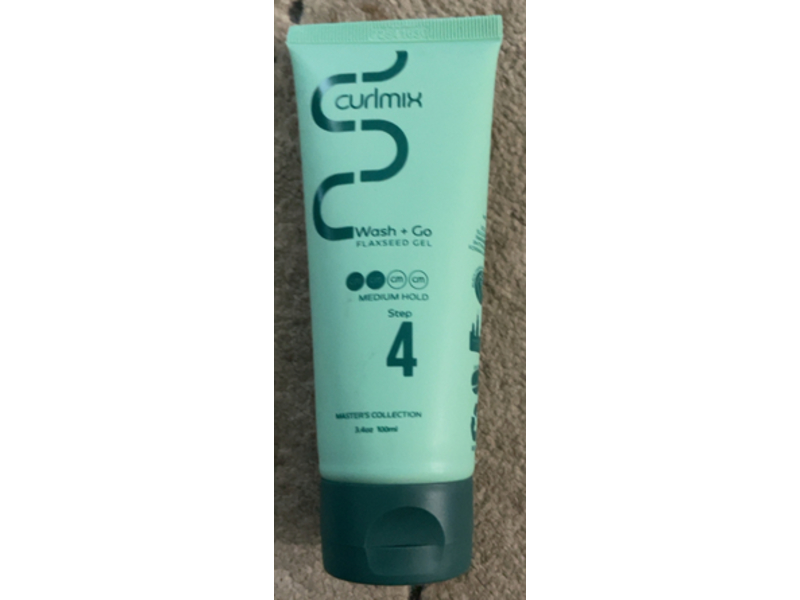 Curlmix Wash + Go Flaxseed Gel, Medium Hold, 3.4 oz