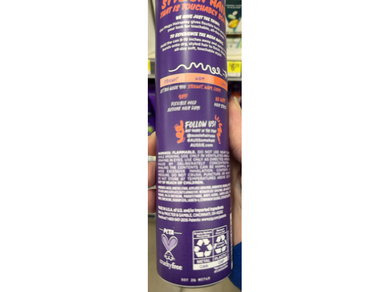 Aussie Mega Flexible Hair Spray, Light Hold 1