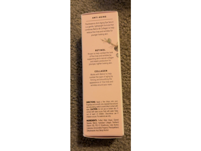 Pearlesssence Anti-Aging Eye Serum, Retinol & Collagen, 1 fl oz/30 mL
