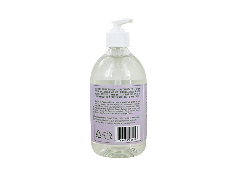 Rebel Green Hand soap, Lavender & Grapefruit, 16.89 fl oz/500 mL