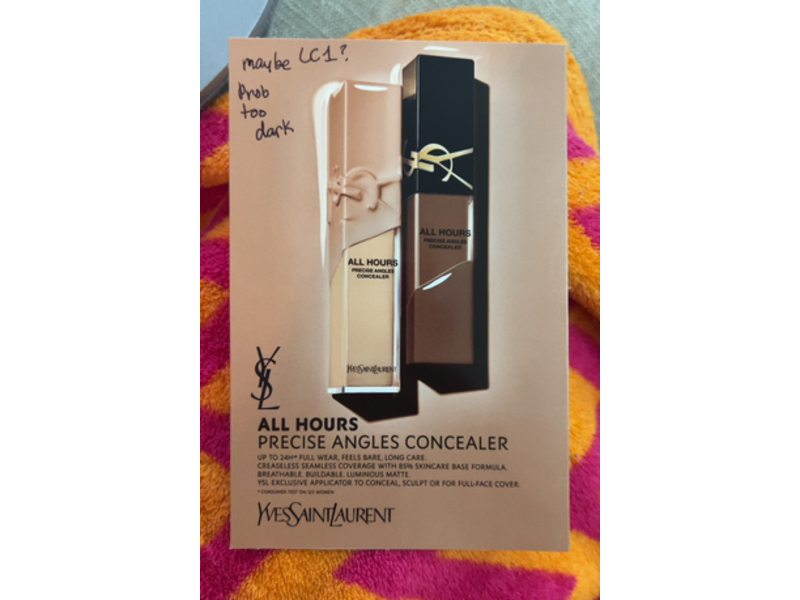 Yves Saint Laurent All Hours Precise Angles Concealer Set, LC2, LN4, MC2, MN7, DN1, DN5, 0.020 fl oz/0.6 mL