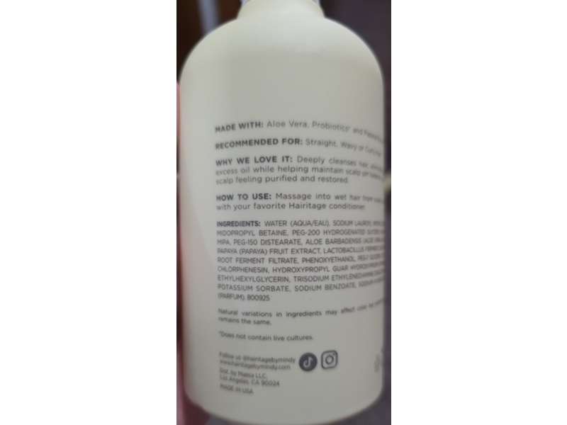 Hairitage By Mindy McKnight So Over You Oil Control Shampoo, 13 fl oz/384 mL