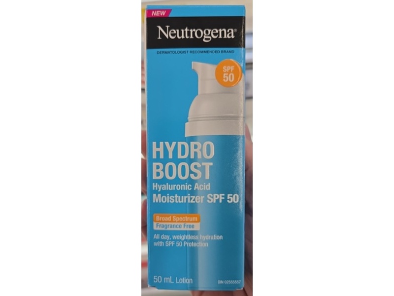 Neutrogena Hydro Boost Moisturizer Lotion, SPF 50, Fragrance Free, 50 mL