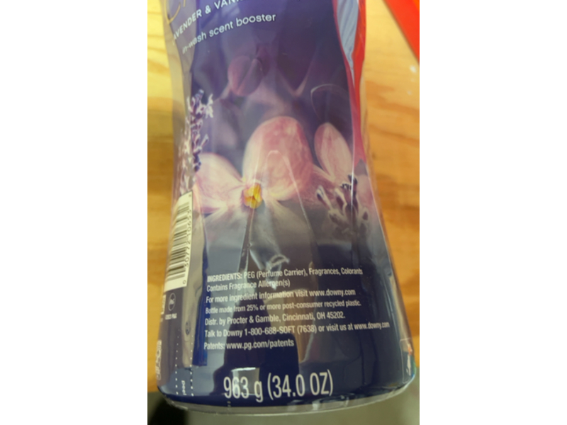 Downy Infusions Calm In-Wash Scent Booster, Lavender & Vanilla Bean, 34.0 oz/963 g