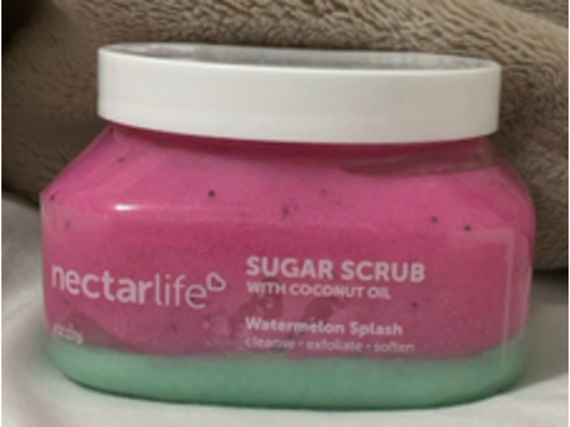 Nectarlife Coconut Oil Sugar Scrub, Watermelon Splash, 8 oz/227 g