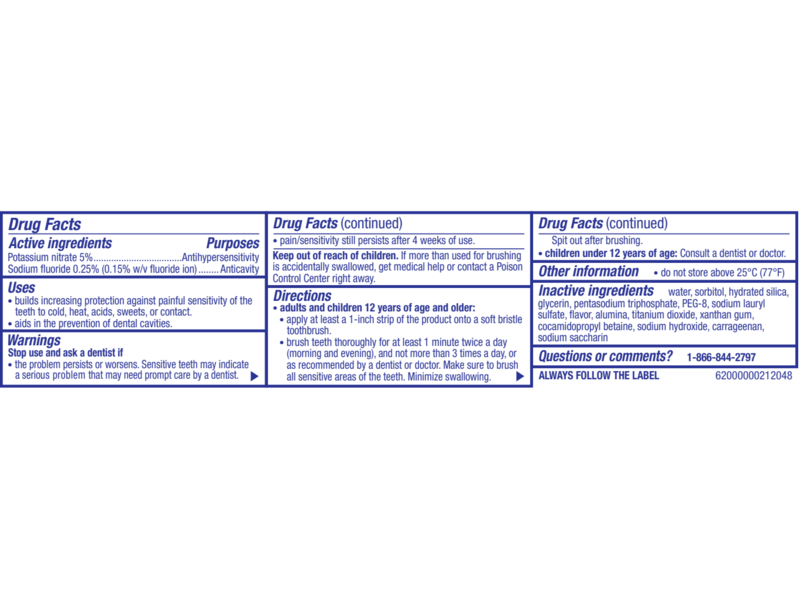 Sensodyne Clinical White Stain Protector Toothpaste, 3.4 oz/96.4 g, Pack Of 2