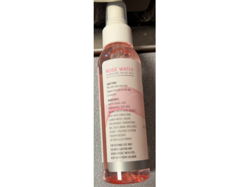 Cococare Rose Water Hydrating Facial Mist, Natural Rose Flowers, 4 fl oz/118 mL