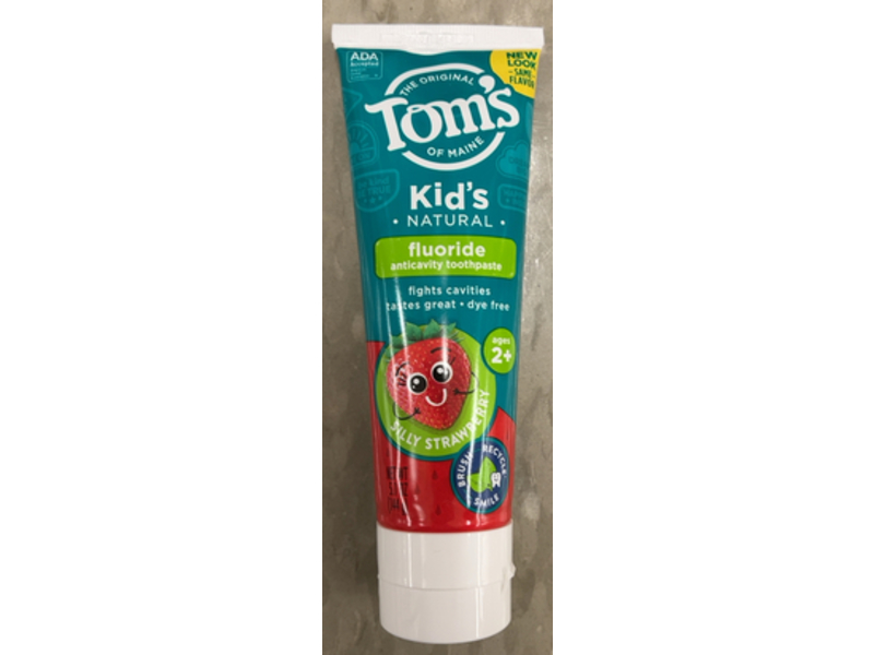 Tom's Of Maine Kid's Natural Fluoride Anticavity Toothpaste, Silly Strawberry, 5.1 oz/44 g