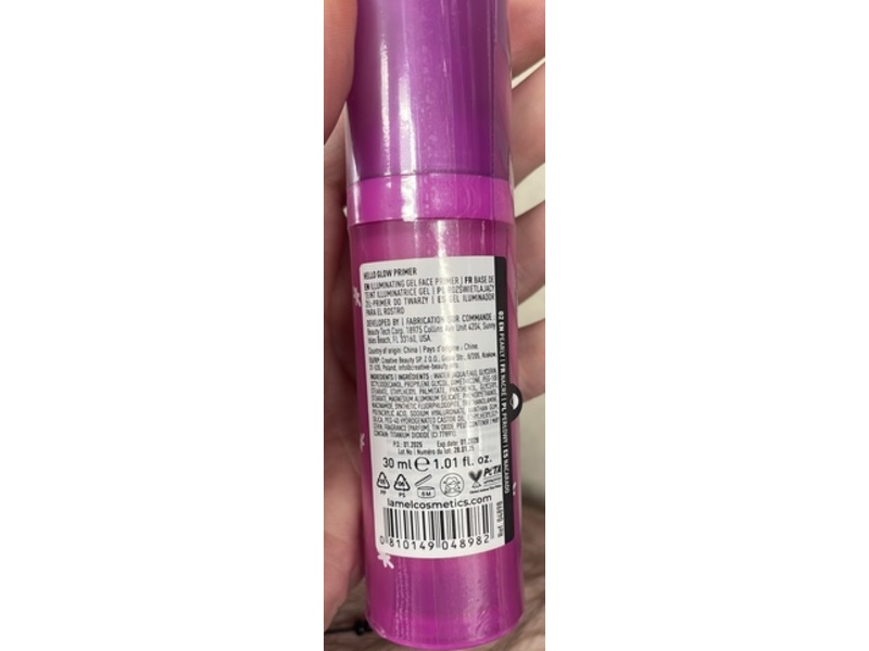 Lamel Hello Glow Illuminating Gel Face Primer, 1.01 fl oz/30 mL