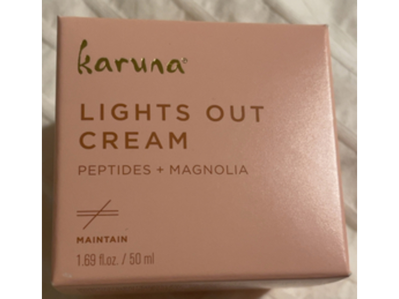 Karuna Lights Out Night Cream, Peptides + Magnolia, 1.69 fl oz/50 mL