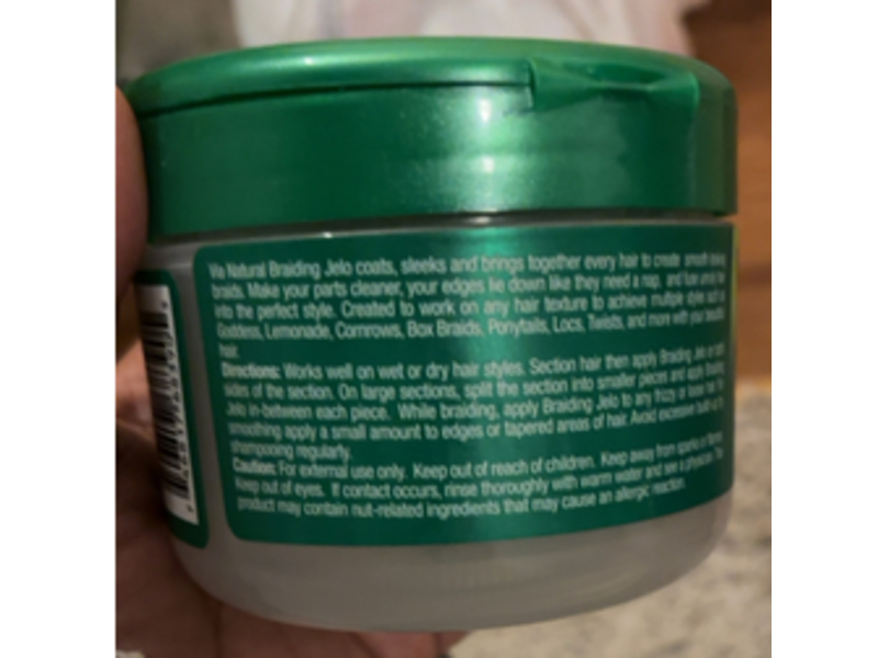 Via Natural Braiding Shine Jelo, Goddess, Lemonade, Cornrows & Box Braids, 8 oz