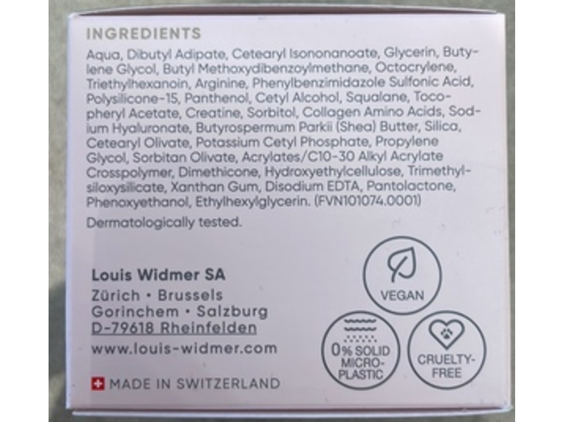 Louis Widmer Nutriderm Day Cream, SPF 20, 50 mL