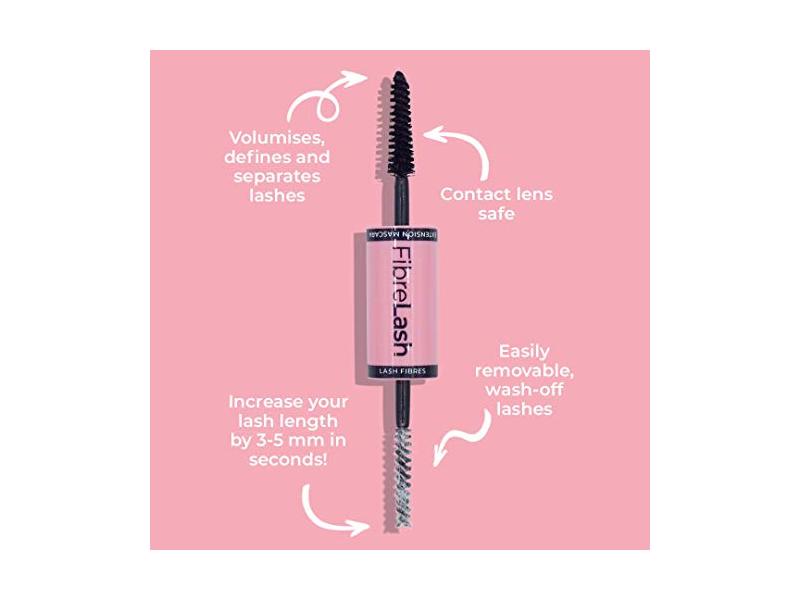 MCoBeauty FibreLash Brush On False Lashes - Black 0.18 oz