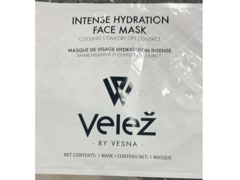 Velez By Vesna Intense Hydration Face Mask, 1 Count