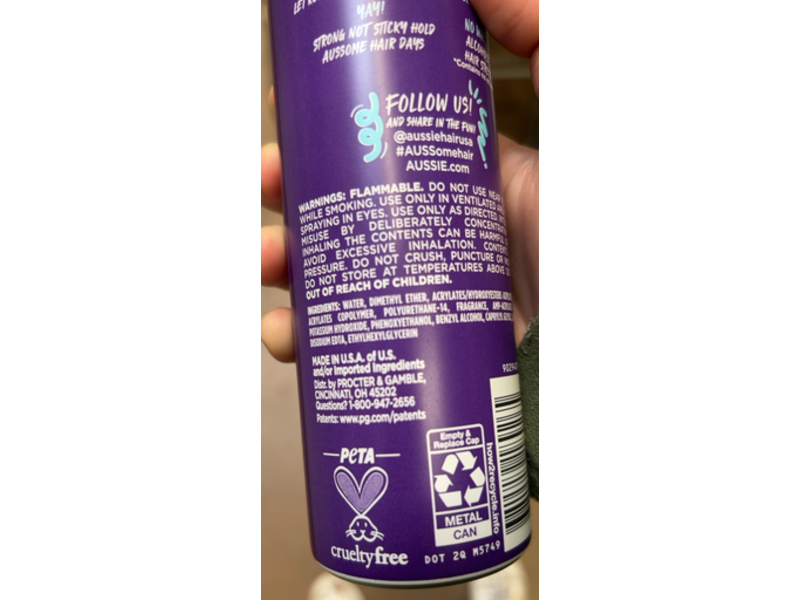 Aussie Instant Freeze Hair Spray, 4, 10 oz/283 g