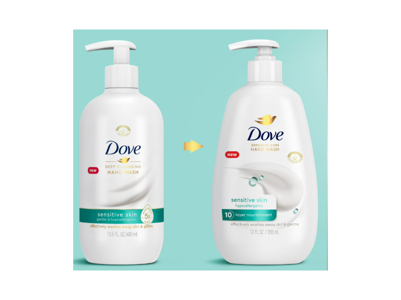 Dove Advanced Hand Wash, Sensitive Skin, 400 mL