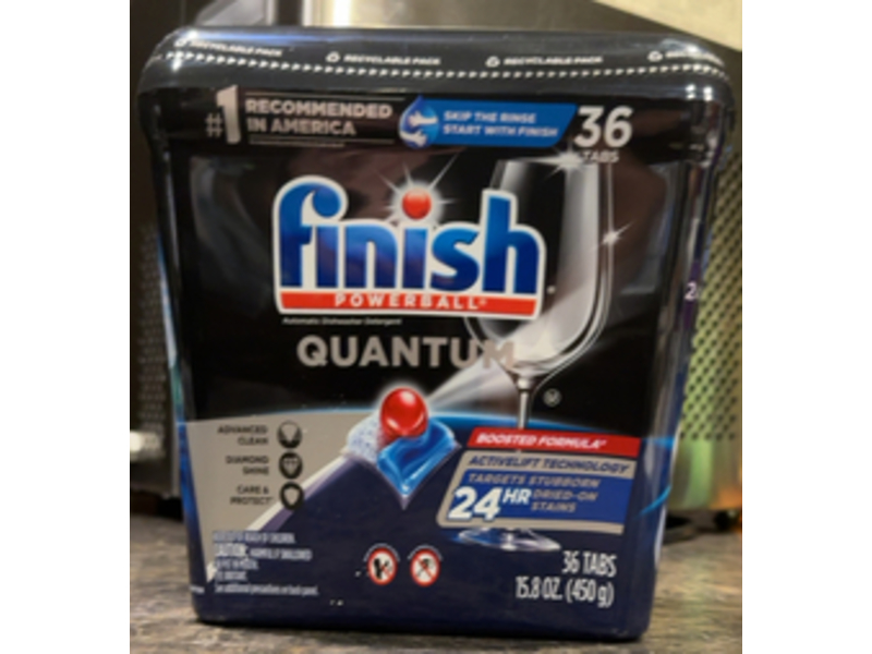 Finish Quantum Dishwasher Detergent Tabs, 15.8 oz/450 g, 36 Count