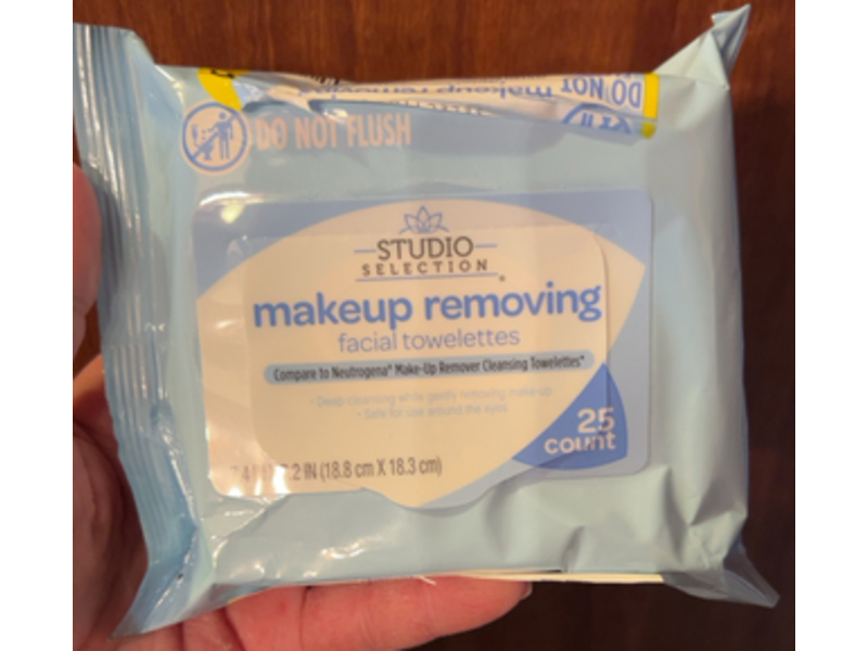 Studio Selection Makeup Removing Facial Towelettes, 25 Count