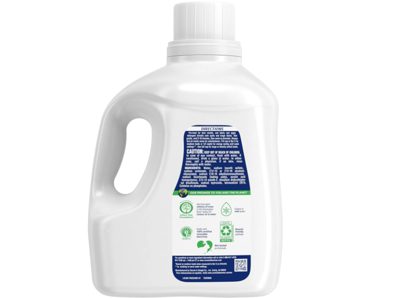 Arm & Hammer Sensitive Skin Laundry Detergent, Free & Clear, 107 Loads