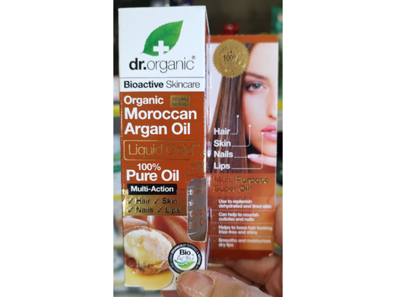 DR Organic Moroccan Argan Oil 100% Pure Oil, Liquid Gold, 50 mL