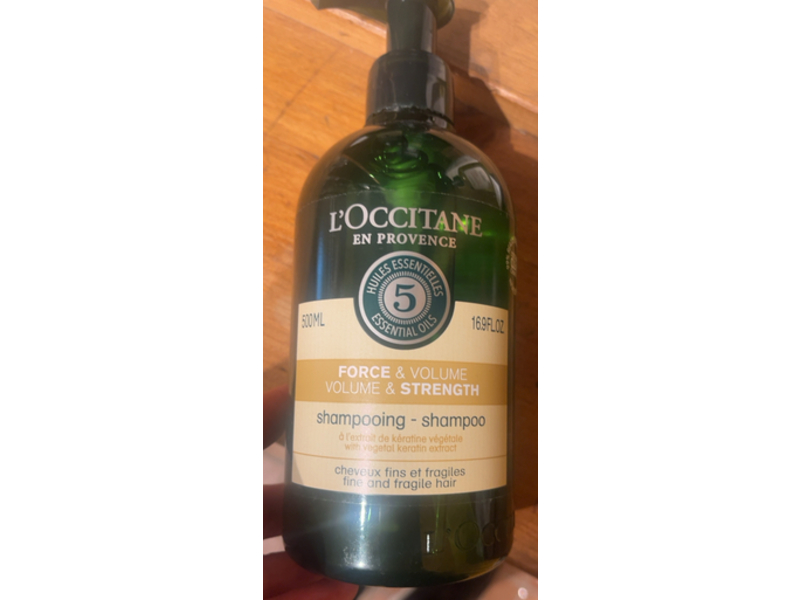 L'Occitane en Provence Force & Volume Volume & Strength Shampoo, 16.9 fl oz/500 mL