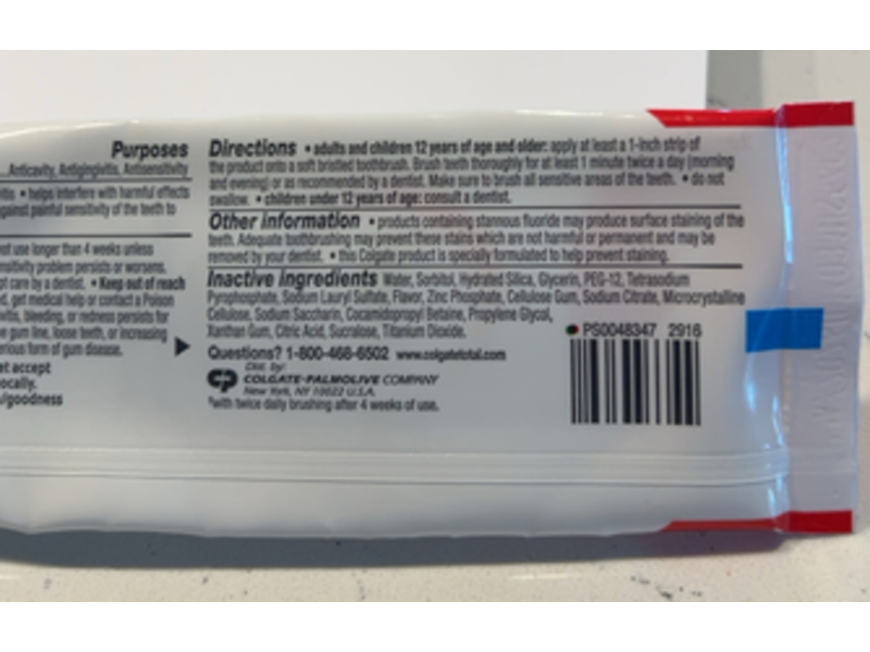 Colgate Total Toothpaste, Clean Mint, 5.1 oz/144 g, Pack Of 4